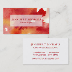 Abstract watercolor paintings business card