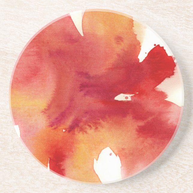 Abstract watercolor paintings coaster (Front)