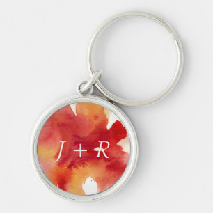 Abstract watercolor paintings key ring