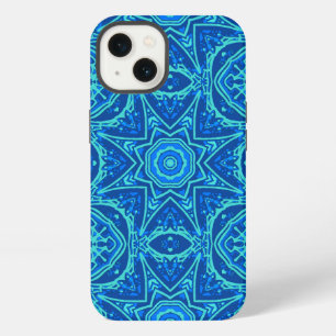 Abstract Watercolor Pattern - Denim Blue iPhone 13 Case