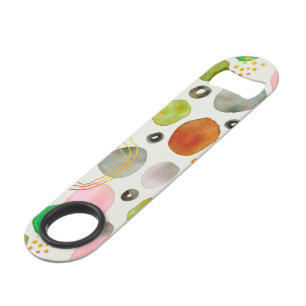 Abstract Watercolor Pebble Gold Glitter Art