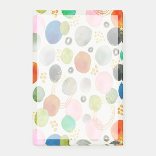 Abstract Watercolor Pebble Gold Glitter Art Post-it Notes