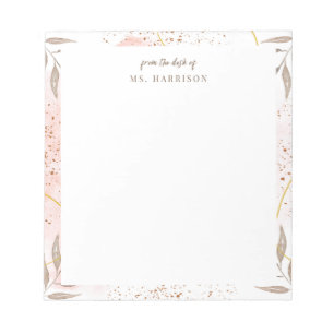 Abstract Watercolor Personalised Notepad