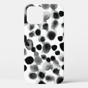 Abstract watercolor polka dots seamless pattern iPhone 12 case