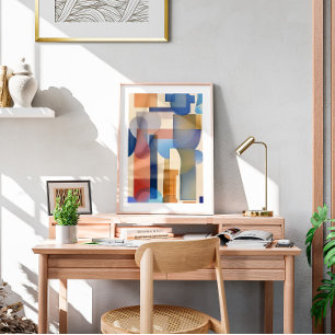 Abstract Watercolor Rainbow Poster