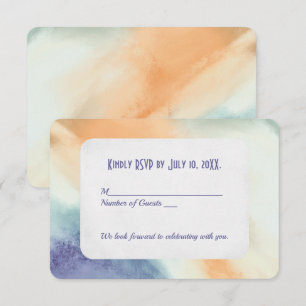 Abstract Watercolor RSVP Invitation