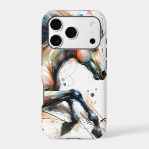 Abstract Watercolor Running Horse