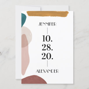 Abstract Watercolor Save the Date Invitation