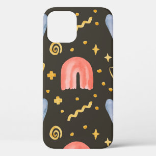 Abstract watercolor seamless pattern, handdrawn il iPhone 12 case