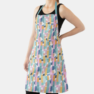 Abstract Watercolor Shape Pattern Apron