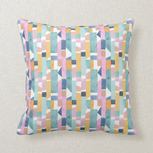 Abstract Watercolor Shape Pattern Cushion