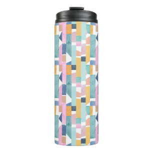 Abstract Watercolor Shape Pattern Thermal Tumbler