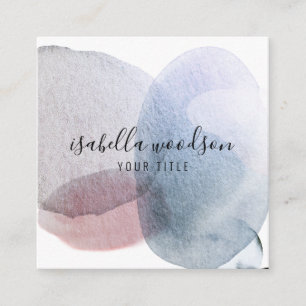 Abstract Watercolor Shapes Business Card