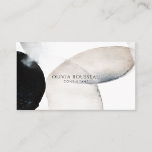 Abstract Watercolor Shapes Consultant Business Card