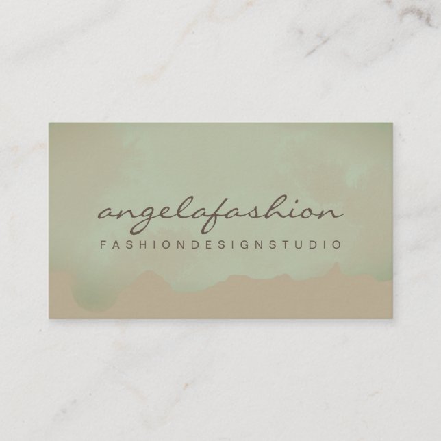 Abstract Watercolor Soft Paint Business Card (Front)