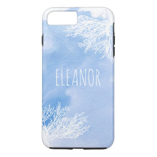 Abstract watercolor splash and blue reef trendy iPhone 8 plus/7 plus case