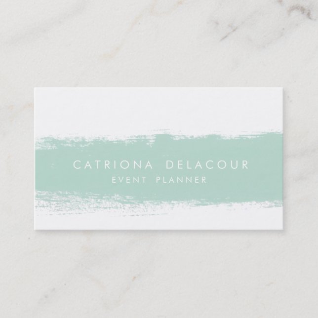 Abstract Watercolor Splash Business Card (Front)