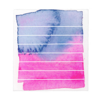Abstract Watercolor Stripes Notepad