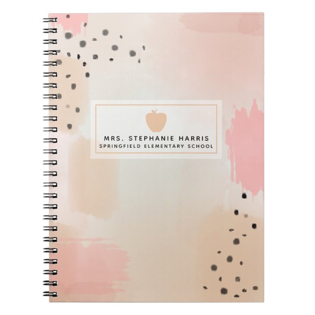 Abstract Watercolor Teacher Notebook (Front)