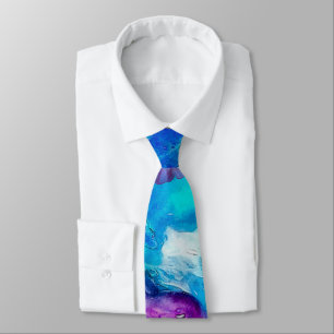Abstract watercolor tie