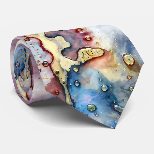 Abstract Watercolor Tie Modern Artistic Style (Rolled)