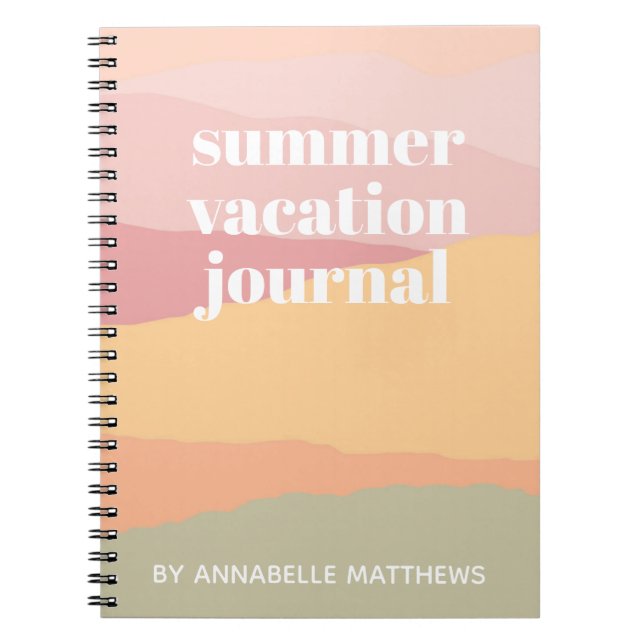 Abstract Watercolor Travel Vacation Notebook (Front)