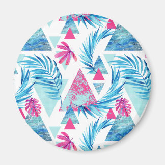 Abstract Watercolor Tropical Leaf Pattern Magnet