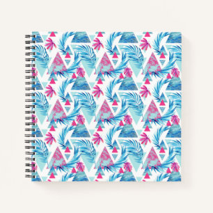 Abstract Watercolor Tropical Leaf Pattern Notebook