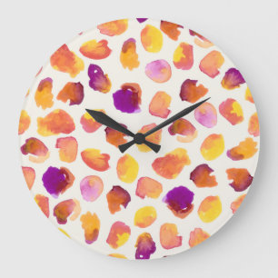 Abstract Watercolor Vintage Seamless Illustration Large Clock