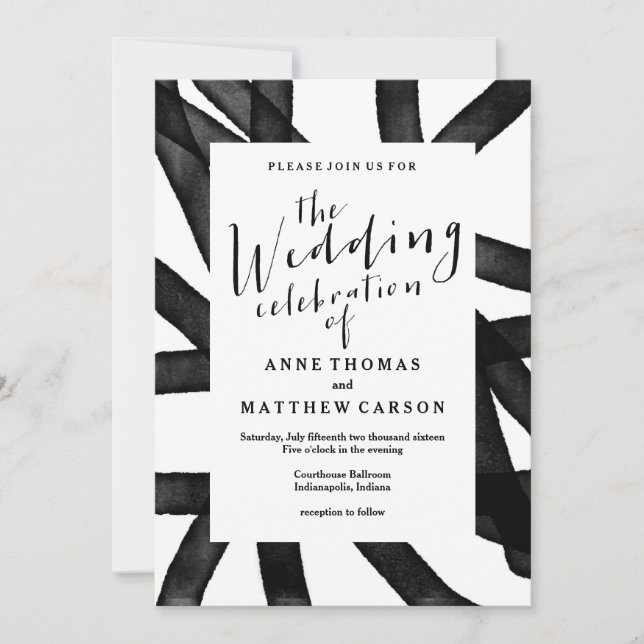 Abstract Watercolor | Wedding Invitation (Front)