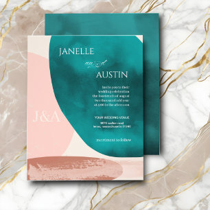  Abstract Watercolor Wedding Invitation Flyer