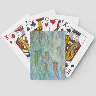 Abstract watercolor wisteria playing cards