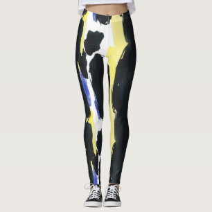 Abstract Watercolors Brush Strokes Leggings
