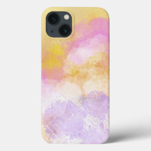 Abstract Watercolors - Orange Background iPhone 13 Case