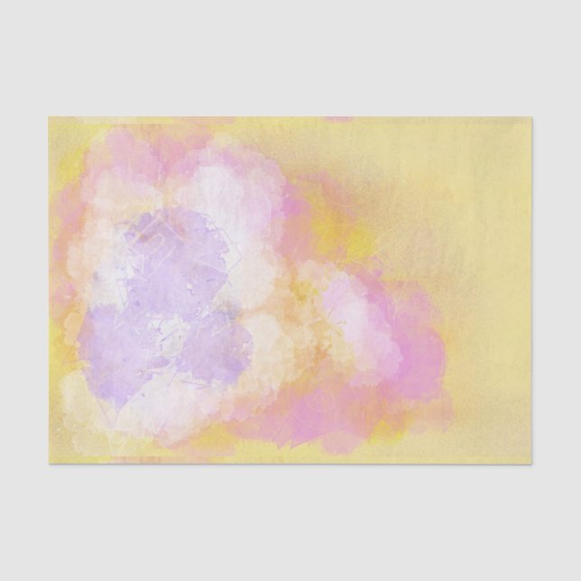 Abstract Watercolors - Orange Background Tissue Paper (Front)