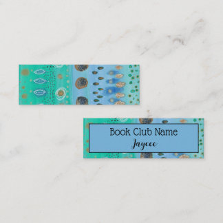 Abstract watercolour art, personalised, book club  calling card