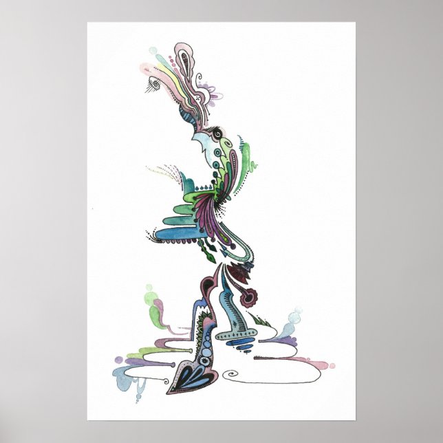Abstract Watercolour Poster # 16 (Front)