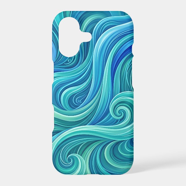 Abstract Waterfall Ocean Gradient iPhone Cases (Back)