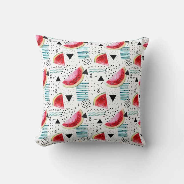 Abstract Watermelon Pattern Cushion (Front)