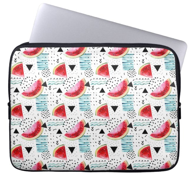 Abstract Watermelon Pattern Laptop Sleeve (Front)