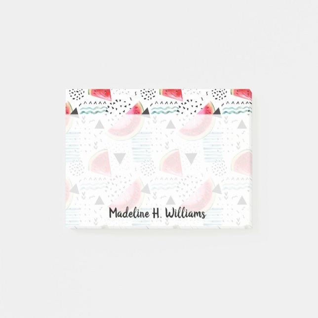 Abstract Watermelon Pattern Post-it Notes (Front)