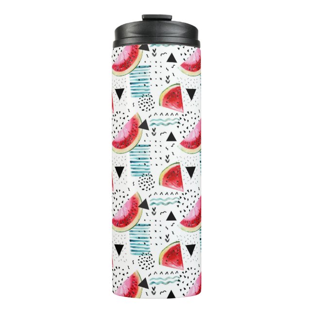 Abstract Watermelon Pattern Thermal Tumbler (Front)