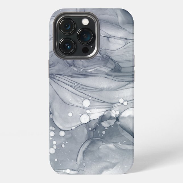 Abstract Watery Grey iPhone Case (Back)