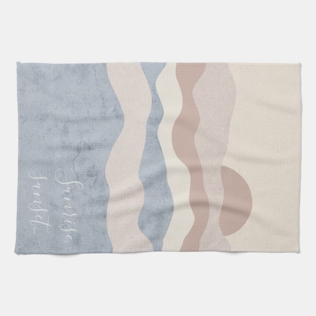 Abstract Wave Background  Tea Towel (Horizontal)