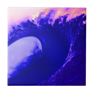 Abstract Wave Ceramic Tile