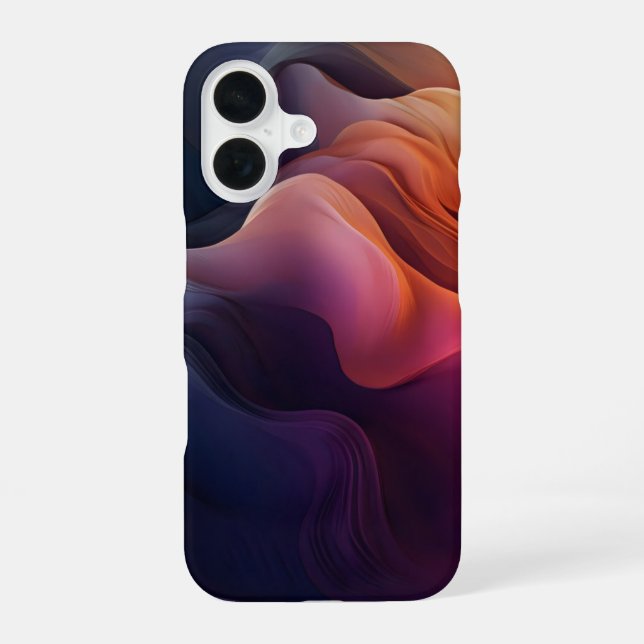 Abstract Wave Colourful iPhone 16 Case (Back)