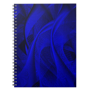 Abstract wave lines notebook