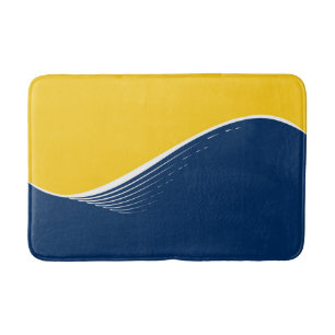 Abstract wave, modern, simple, elegant design bath mat
