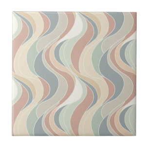Abstract Wave Pattern Ceramic Tile