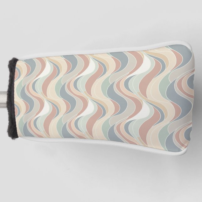 Abstract Wave Pattern Golf Head Cover (Front)